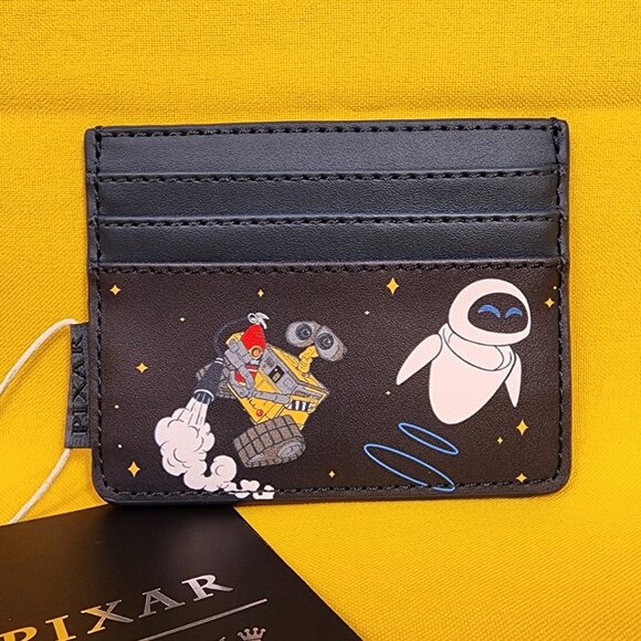Loungefly Disney Pixar WALL-E EVE & WALL-E Flying Cardholder NEW - Picture 1 of 9
